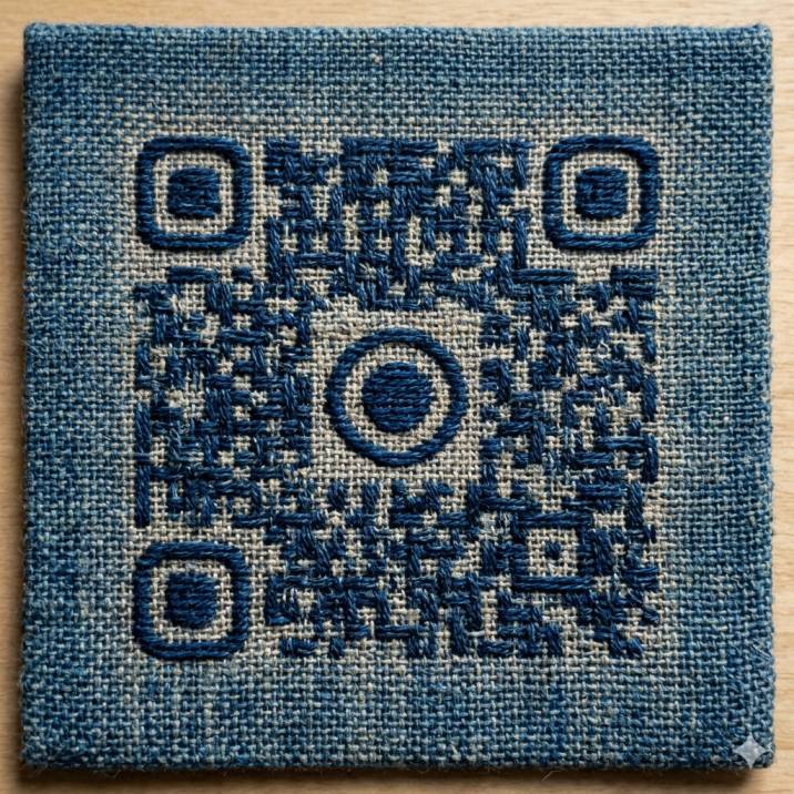 qr code on cloth qr code for design information